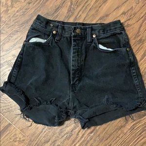 Vintage Black High Waisted Wrangler Shorts
